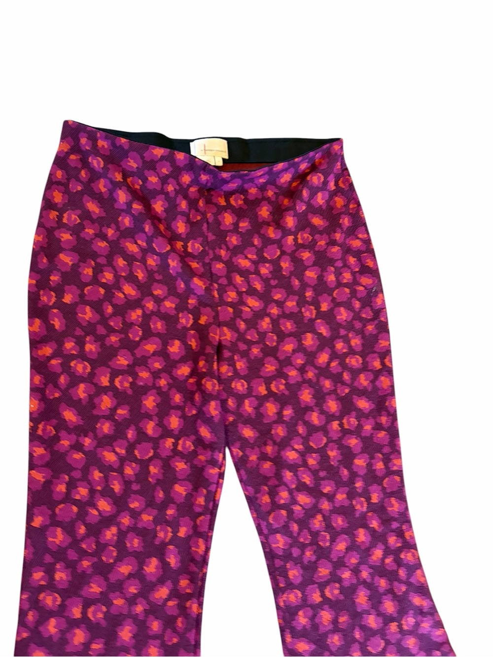 Anthropologie Maeve Knit Flare Pants Plum - Picture 7 of 9